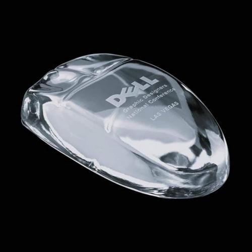 Corporate Awards - Crystal Mouse Paperweight Award