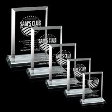 Employee Gifts - Empress Starfire Rectangle Crystal Award