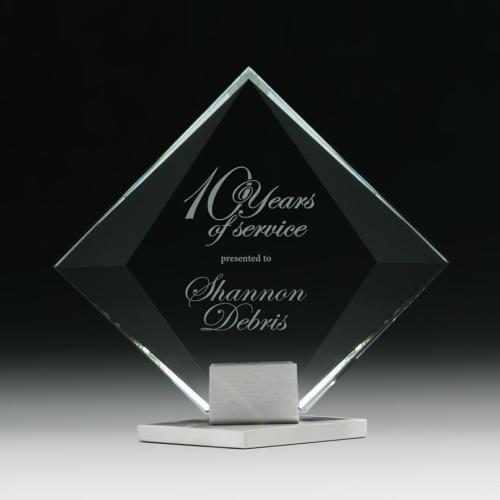 Corporate Awards - R.S. Owens - Diamond Solitaire Crystal Award