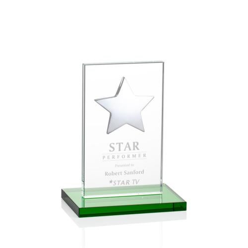 Corporate Awards - Crystal Awards - Crystal Star Awards - Dallas Green/Silver Star Crystal Award