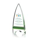 Kent Full Color Green  Arch & Crescent Crystal Award