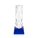 Toscana Blue on Base Obelisk Crystal Award