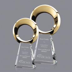 Employee Gifts - Soledad Gold Circle Crystal Award