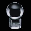 Crystal Ball Spheres on Cube Crystal Award