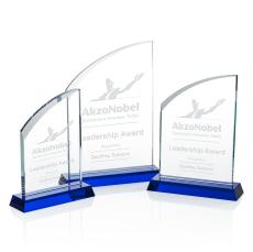 Allingham Blue Arch & Crescent Crystal Award - Crystal Awards