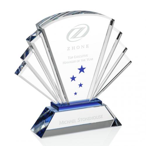 Corporate Awards - Pilkington Blue Arch & Crescent Crystal Award