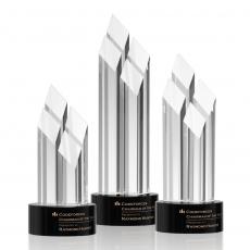 Employee Gifts - Overton Black Obelisk Crystal Award
