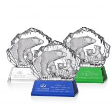 Employee Gifts - Ottavia Polar Bears Animals Crystal Award