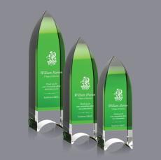 Emerald Tower Obelisk Crystal Award - Corporate Awards