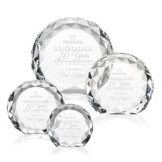 Seville Clear Circle Crystal Award - Crystal Awards