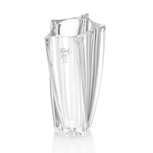 Corporate Awards - Crystal Awards - Vase and Bowl Awards - Manzini Barrel Vase