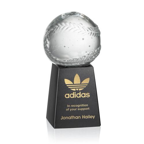 Corporate Awards - Budget Awards & Trophies - Sports Balls Spheres on Marble Crystal Award