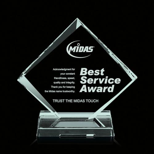 Corporate Awards - Glass Awards - Jade Glass Awards - Regal Jade Glass Award