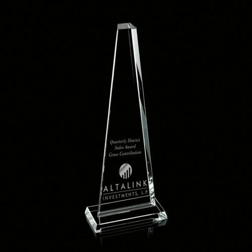 Corporate Awards - Crystal Awards - Crystal Pillar Awards - Pinnacle Starfire Obelisk Crystal Award