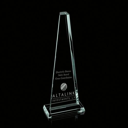 Corporate Awards - Glass Awards - Jade Glass Awards - Pinnacle Jade Obelisk Glass Award