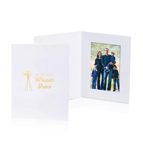 Corporate Recognition Gifts - Picture Frames - Roxbury Single Folder - White