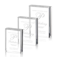 Optical Book Rectangle Crystal Award - Crystal Awards