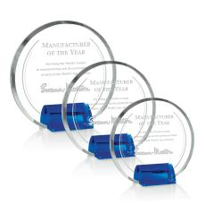Olympia Blue Circle Crystal Award - Corporate Awards