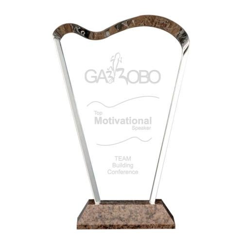 Corporate Awards - Award Plaques - Marble and Stone Plaques - Escada Abstract / Misc Crystal Award