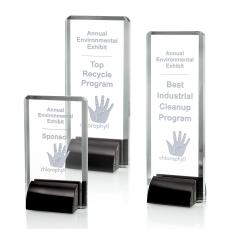 Veronese Black Rectangle Crystal Award - Crystal Awards