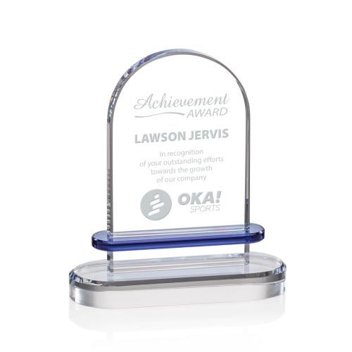 Corporate Awards - Crystal Awards - Colored Crystal - Kilmore Arch & Crescent Crystal Award