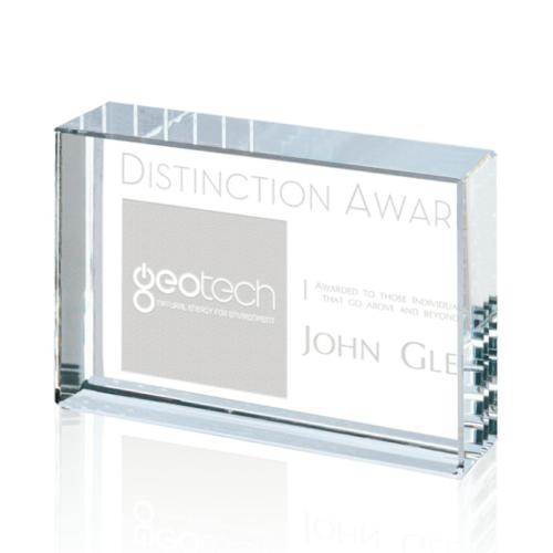 Corporate Awards - Crystal Awards - Maywood Rectangle Crystal Award