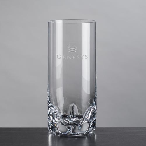 Corporate Recognition Gifts - Etched Barware - Hillcrest Hiball/Cooler - Deep Etch 