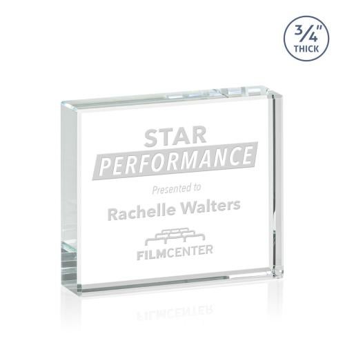 Corporate Awards - Crystal Awards - Crystal Paperweights - Verona Paperweight - Starfire