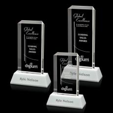 Employee Gifts - Carrier White Obelisk Crystal Award