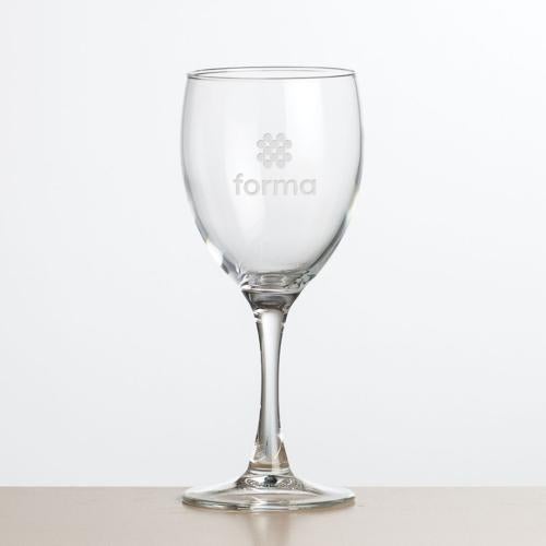 Corporate Recognition Gifts - Etched Barware - Wine Glasses - Carberry Wine - Deep Etch 