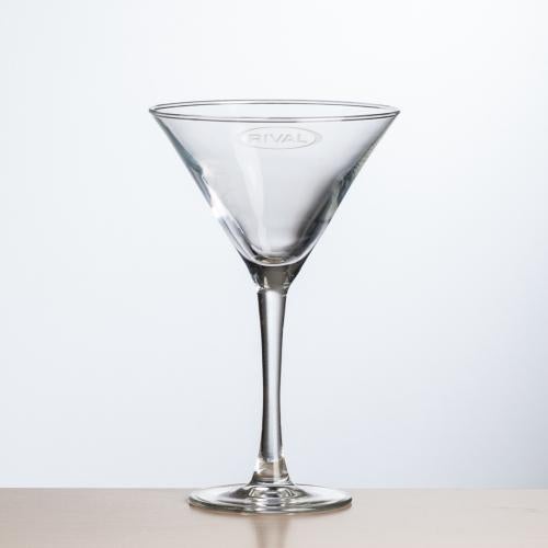 Corporate Recognition Gifts - Etched Barware - Connoisseur Martini - 7.25oz/10oz - Deep Etch