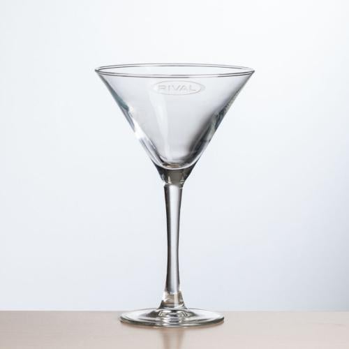 Corporate Recognition Gifts - Etched Barware - Connoisseur Martini - Deep Etch