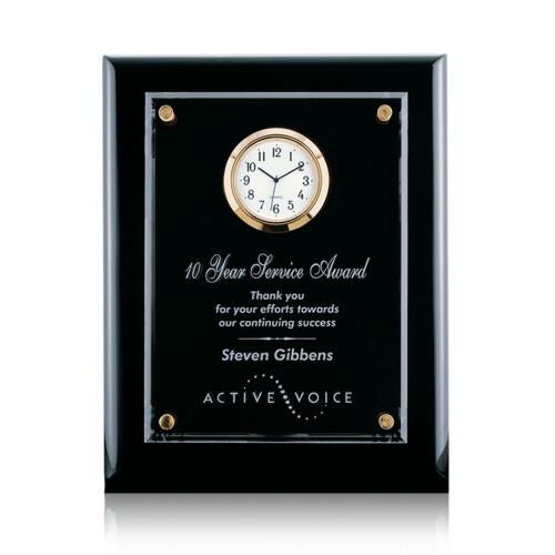 Corporate Recognition Gifts - Clocks - Hammond Clock - Black