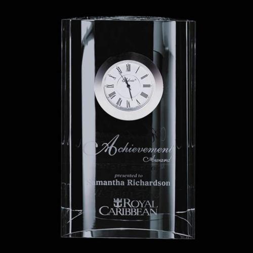 Corporate Recognition Gifts - Crystal Gifts - Ellesworth Clock