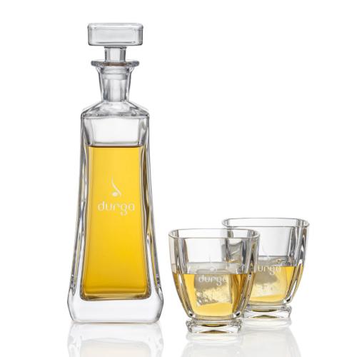 Corporate Recognition Gifts - Etched Barware - Ernesta Decanter Set