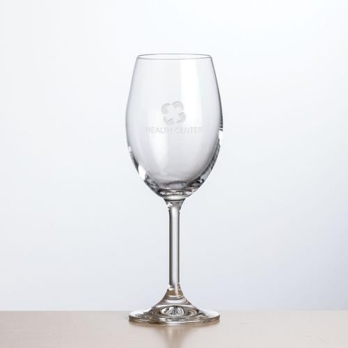 Corporate Recognition Gifts - Etched Barware - Wine Glasses - Naples Wine - Deep Etch