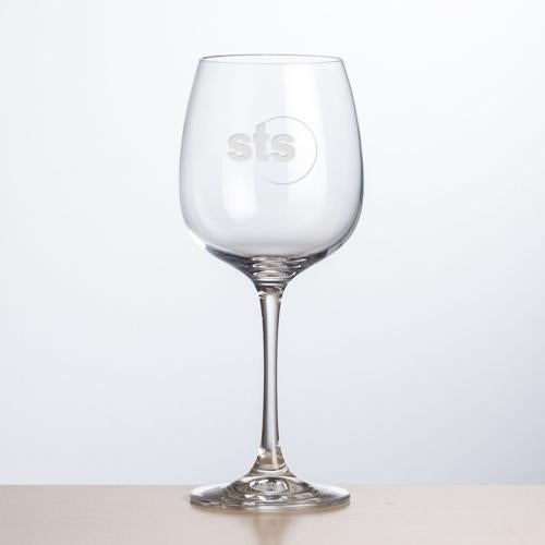 Corporate Recognition Gifts - Etched Barware - Wine Glasses - Danforth Wine - Deep Etch 
