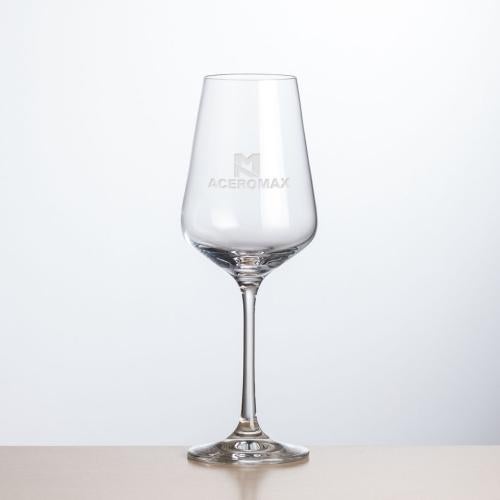 Corporate Recognition Gifts - Etched Barware - Wine Glasses - Breckland Wine - Deep Etch 