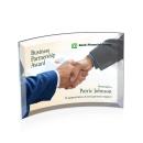 Madison Full Color Clear Arch & Crescent Crystal Award