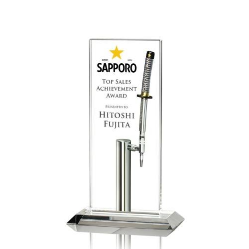 Corporate Awards - Full Color Awards - Santorini Full Color Rectangle Crystal Award