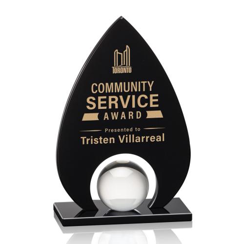 Corporate Awards - Crystal Awards - Dangerfield Black Crystal Award