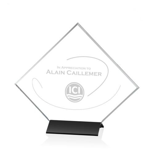 Corporate Awards - Crystal Awards - Swale Black Crystal Award
