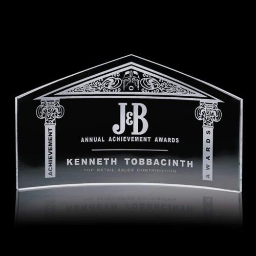 Corporate Awards - Crystal Awards - Nova Crescent Arch & Crescent Crystal Award