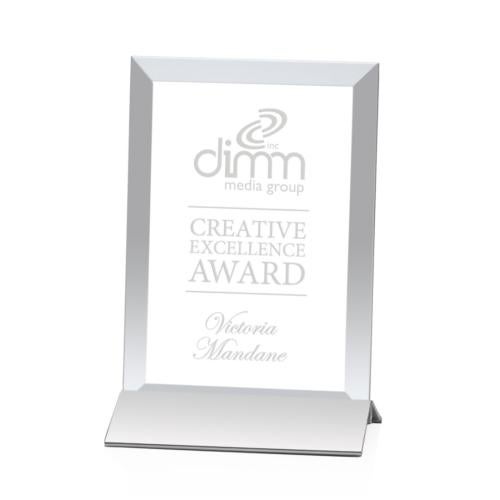 Corporate Awards - Crystal Awards - Rainsworth Silver/Vertical Rectangle Crystal Award