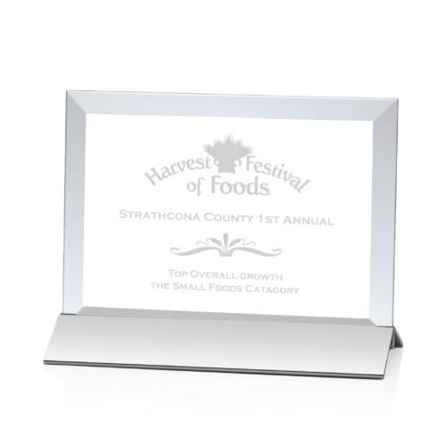 Corporate Awards - Crystal Awards - Rainsworth Silver/Horizontal Rectangle Crystal Award