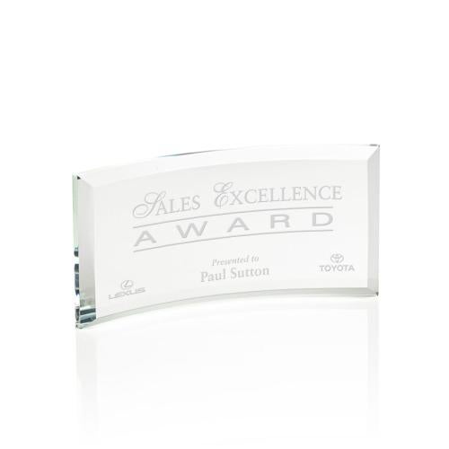 Corporate Awards - Crystal Awards - Bancroft Starfire Arch & Crescent Crystal Award