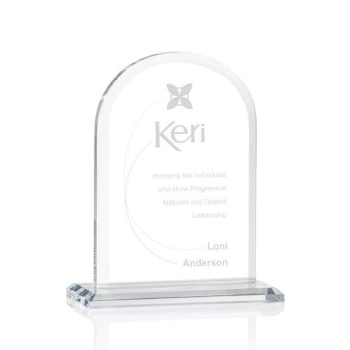 Corporate Awards - Crystal Awards - Bridgeport Clear Arch & Crescent Crystal Award