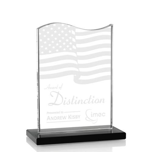 Corporate Awards - Service Awards - Unity Black Abstract / Misc Crystal Award