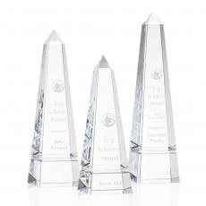 Employee Gifts - Groove Clear Obelisk Crystal Award