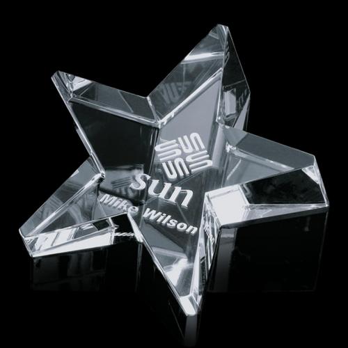 Corporate Awards - Slanted Star Paperweight